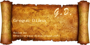 Gregus Diána névjegykártya